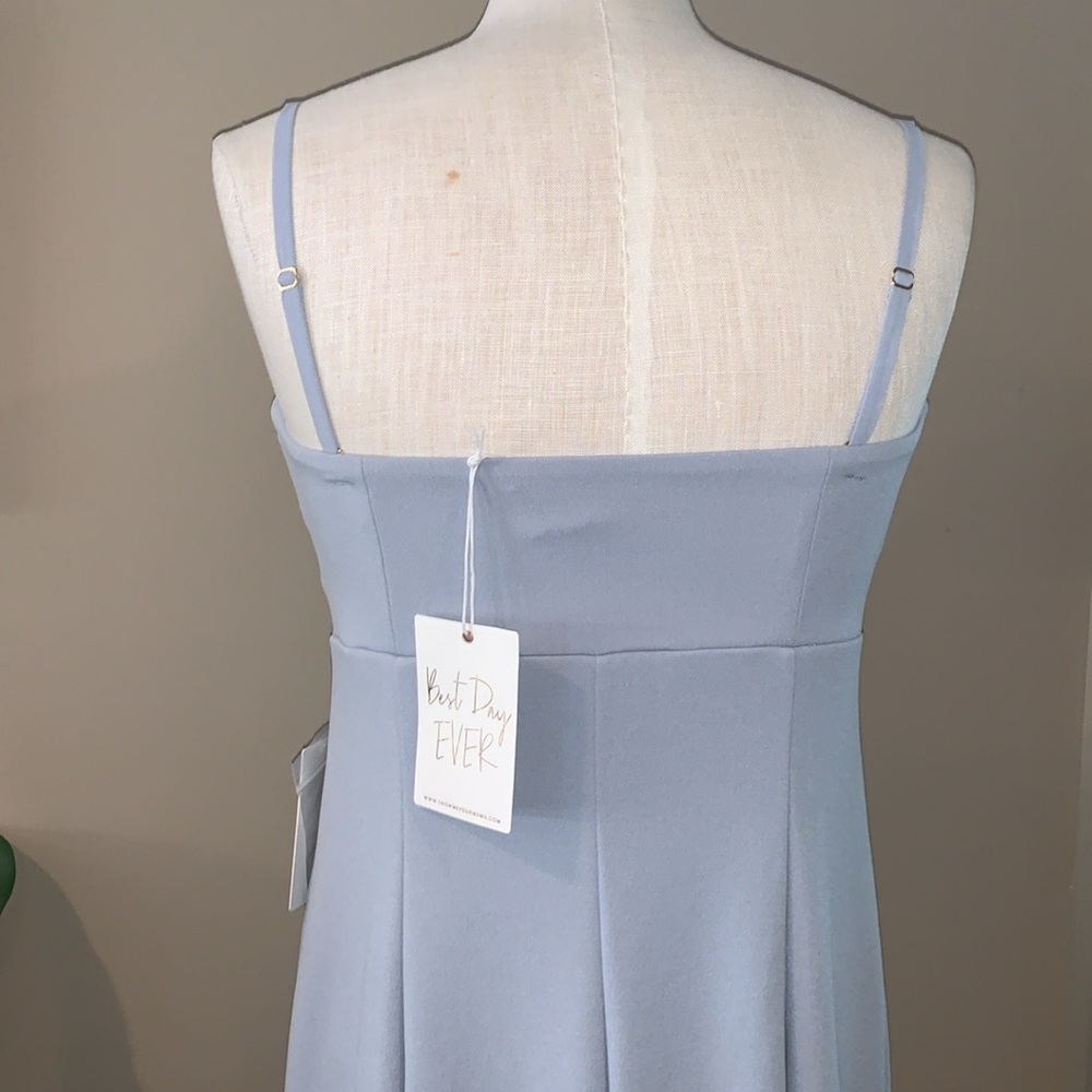NWT Show Me Your Mumu Weddings Harper Gown, Steel Blue Stretch, Size Large - Picture 9 of 16